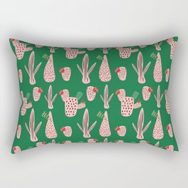 Mid Mod Cactus Green Rectangular Pillow