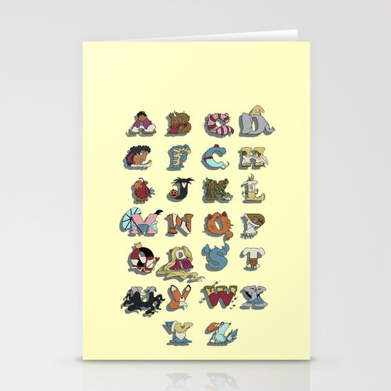 The Disney Alphabet Stationery Cards