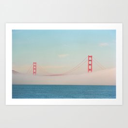 Foggy Golden Gate Bridge Art Print