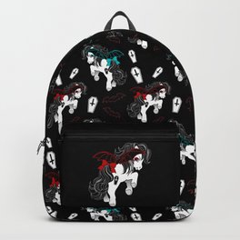My Little Bloodsucker Backpack | Pattern, Graphicdesign, Digital, Creepy Cute, Horses, Death, Mlp, Pony, Horse, Goth 