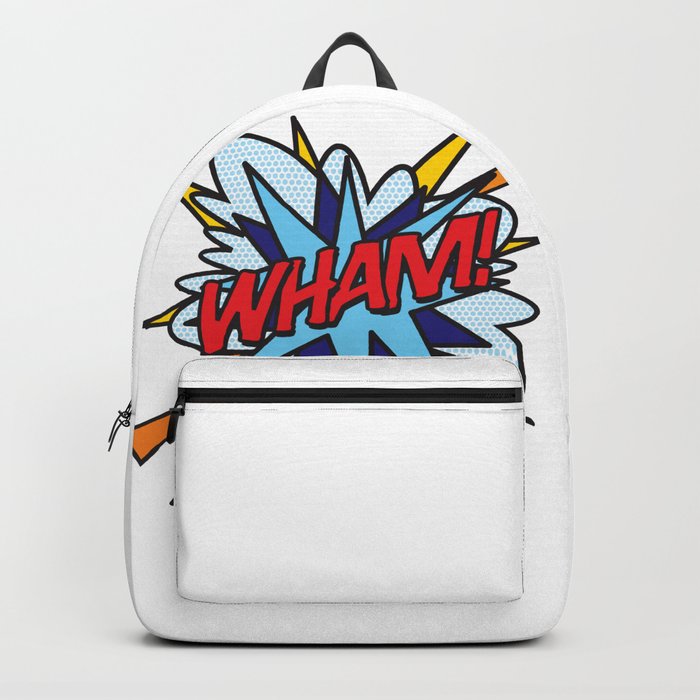 WHAM Comic Book Flash Pop Art Trendy Cool Typography Backpack