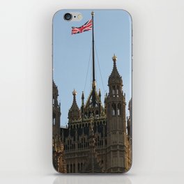 Great Britain Photography - Victoria Tower With The Great Britain Flag iPhone Skin