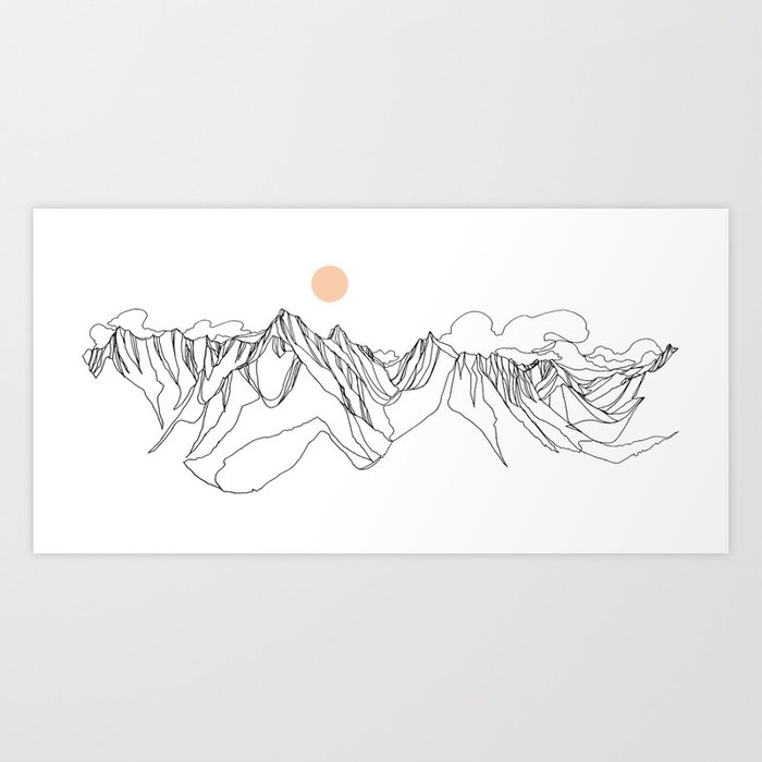 Mount Jumbo :: Single Line Art Print