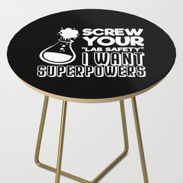 Funny Chemistry Joke Humorous Lab Quote Side Table