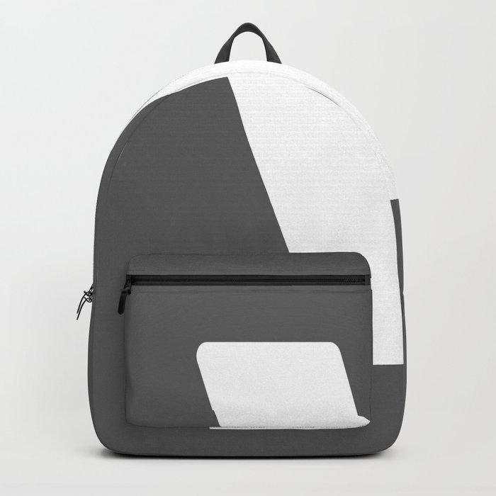 V (White & Grey Letter) Backpack