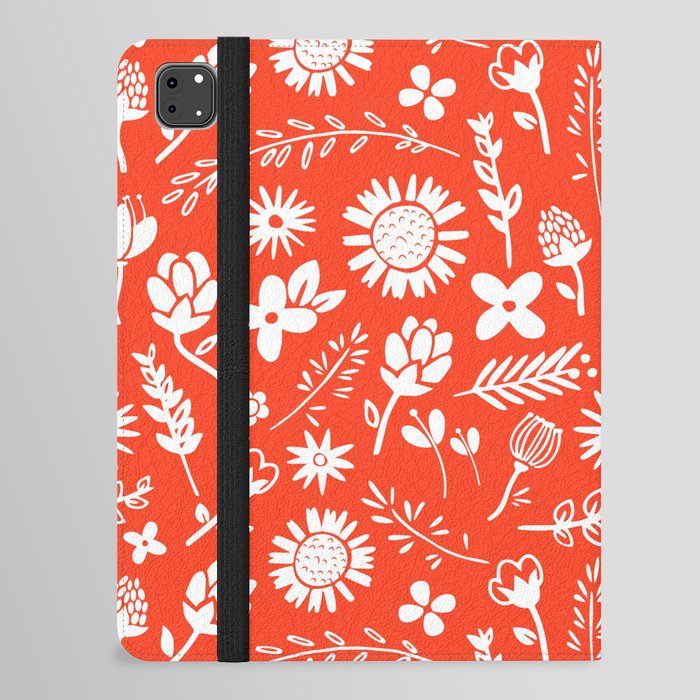 Orange Sunny Summer Blooming Flowers iPad Folio Case