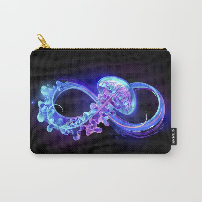 Infinity with Glowing Jellyfish Carry-All Pouch