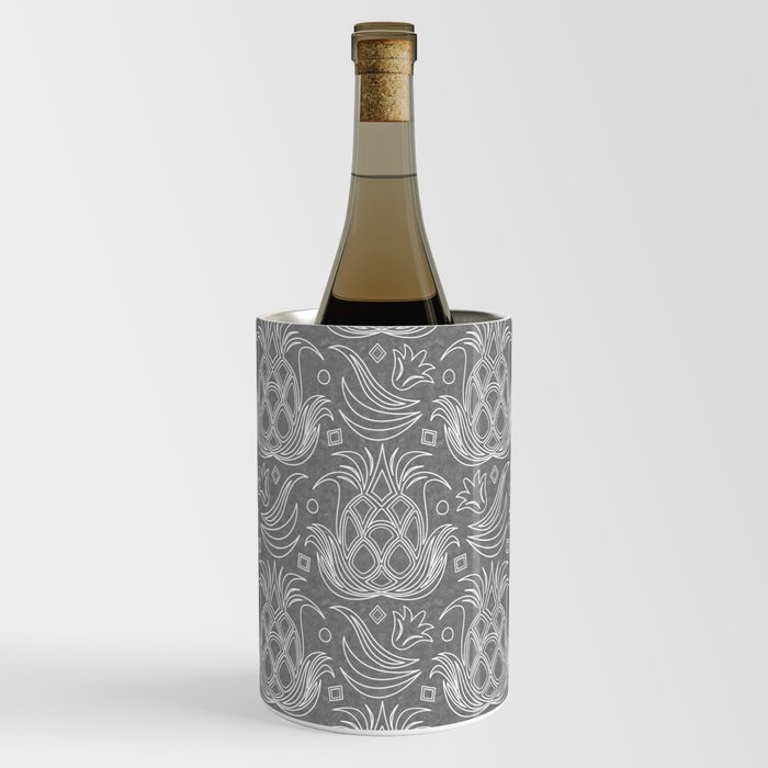 Pineapple Deco // Textured Grey Wine Chiller