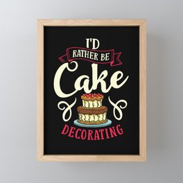 Cake Decorating Ideas Beginner Decorator Framed Mini Art Print