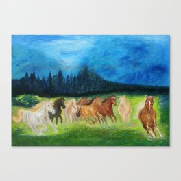 HORSES MAKE A LANDSCAPE LOOK BEAUTIFUL Canvas Print