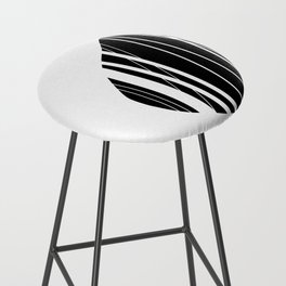 Sea stones or abstract ornament? Black and white graphics Bar Stool