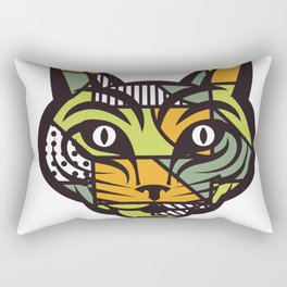 Abstract Cat Geometric Shapes Rectangular Pillow