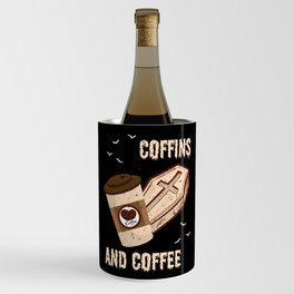 Coffins And Coffee Coffin Halloween Wine Chiller