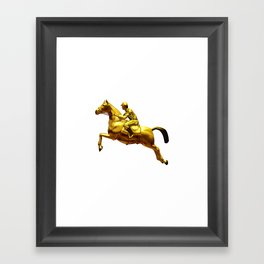 Horse Rider Gold Framed Art Print