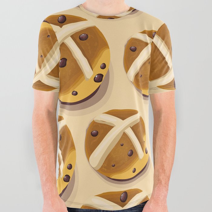 Hot cross buns pattern All Over Graphic Tee