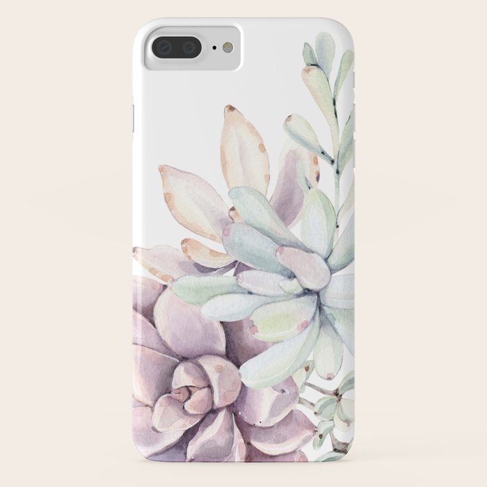 desert succulents on white iphone case