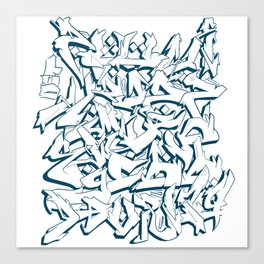 Arabic Graffiti Alphabet Canvas Print