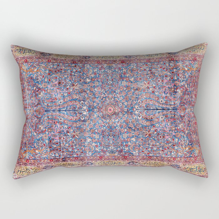 Kashan Central Persian Rug Print Rectangular Pillow