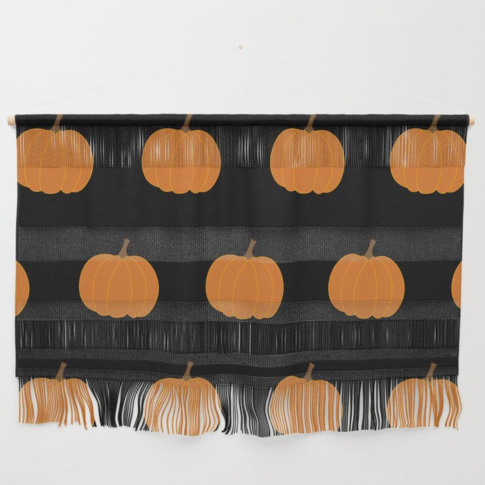 Seamless Pattern with Pumpkins. Halloween Background.  Wall Hanging