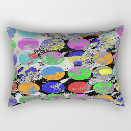 Textured Circles - Abstract, geometric, textured artwork Rectangular Pillow