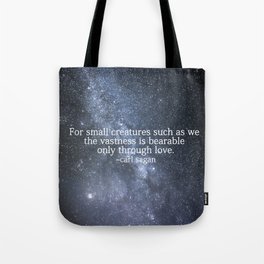Carl Sagan and the Milky Way Tote Bag