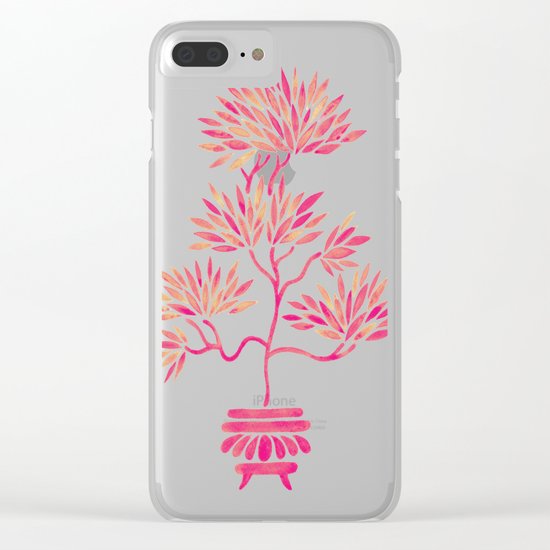 Bonsai Tree – Pink Palette Clear iPhone Case