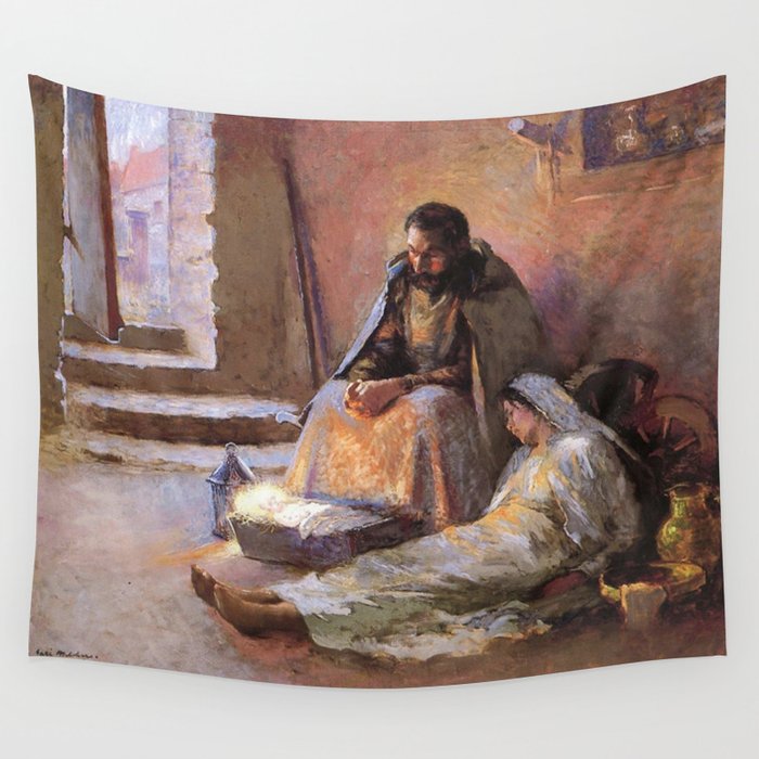 The Nativity By Gari Melchers Wall Tapestry