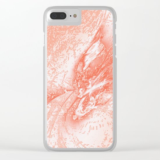 Splatter in Guava Clear iPhone Case