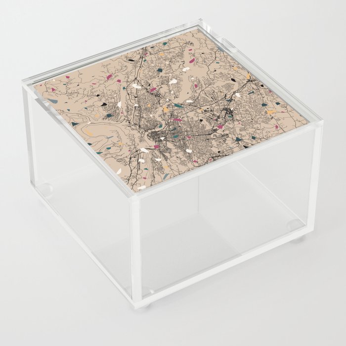 Chattanooga - USA - Eclectic Map Acrylic Box