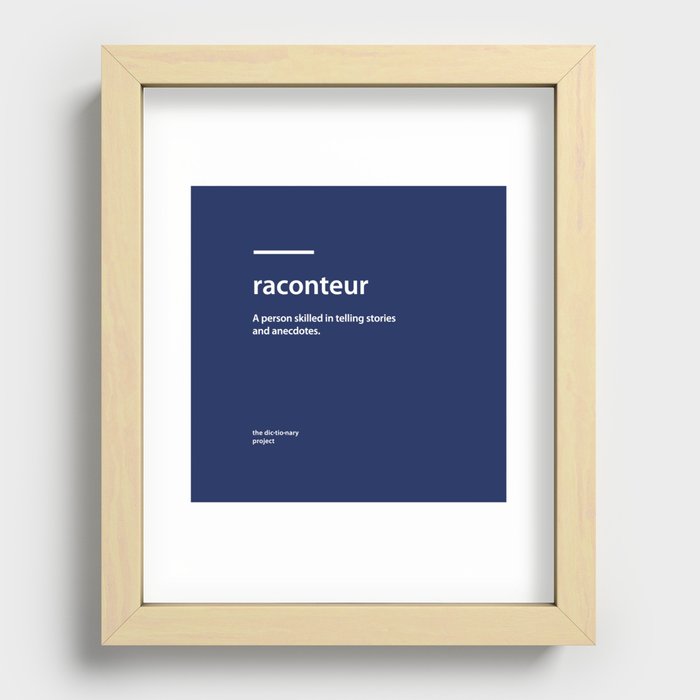 Raconteur - Dictionary Project Recessed Framed Print