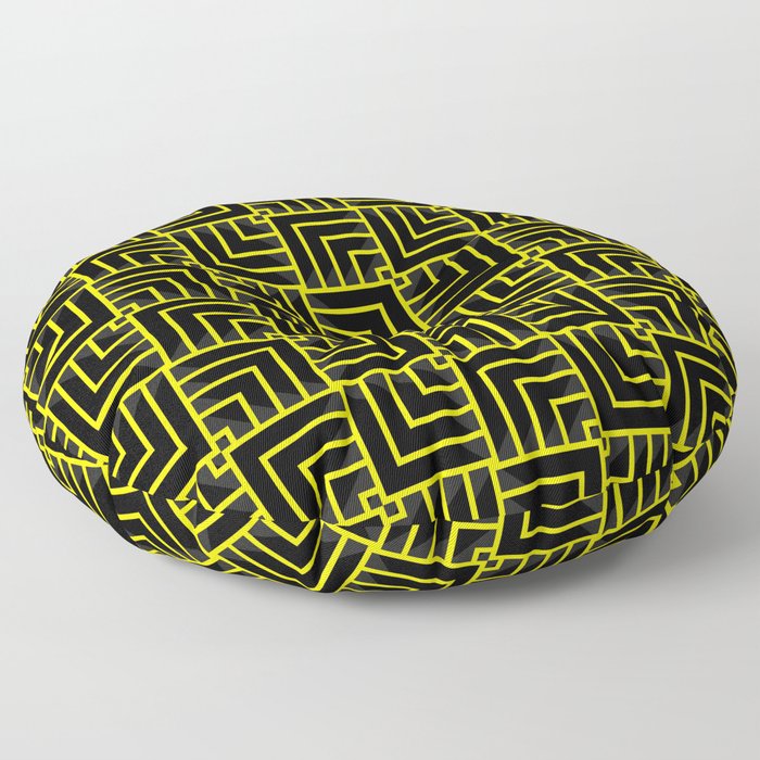 Overlapping squares Floor Pillow