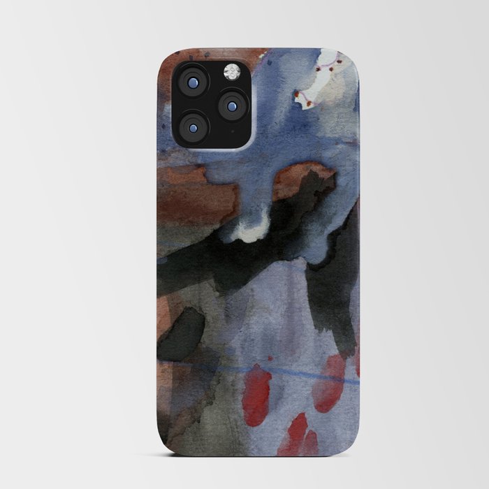 Simple abstract watercolor animal print. Brushed grunge graffiti. Terrakota tye dye boho. Best for backgrounds, wallpapers, covers and packaging, wrapping paper. iPhone Card Case