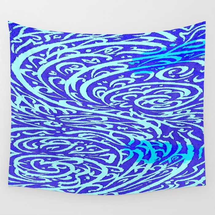 Blue river Wall Tapestry