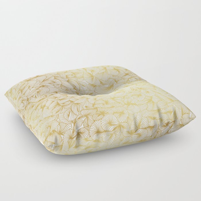 Gold Inklings Floor Pillow by catcoq Society6