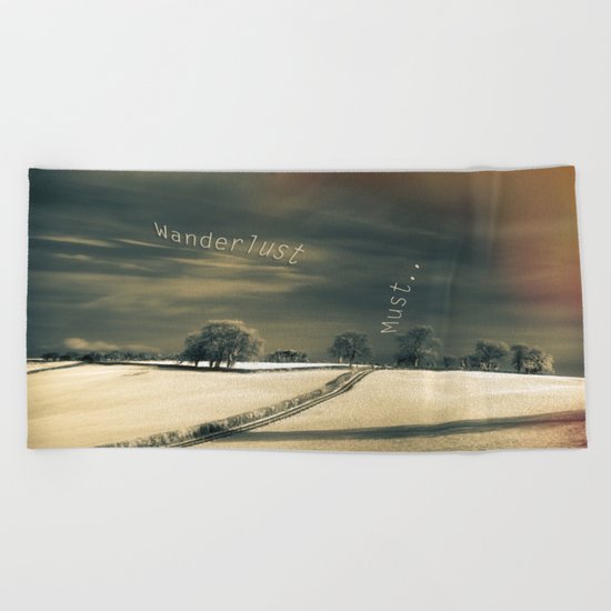 I Wander because... Beach Towel