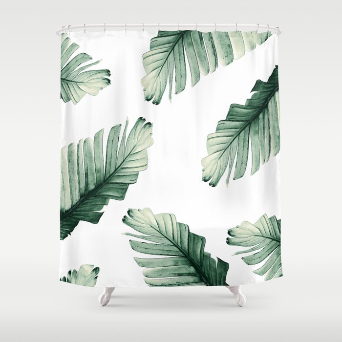 Tropical Banana Leaves Dream #8 #foliage #decor #art #society6 Shower Curtain