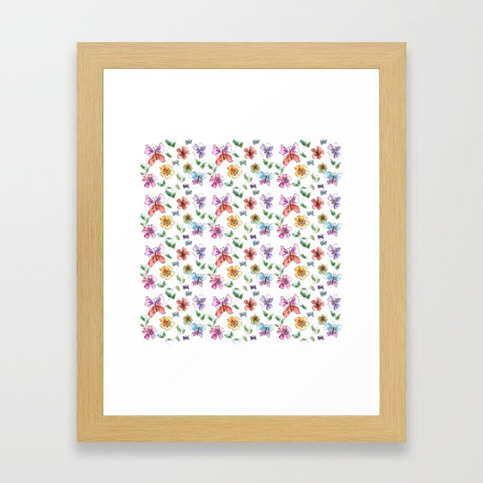 Butterflies + Flowers = Butterflowers Framed Art Print