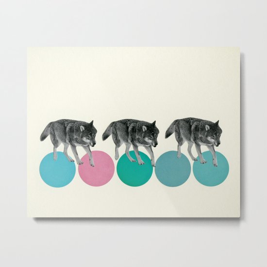 Hungry Wolves Metal Print