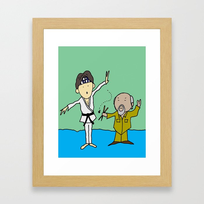 Karate Kid - Cartoon Poster - Pop Art Framed Art Print