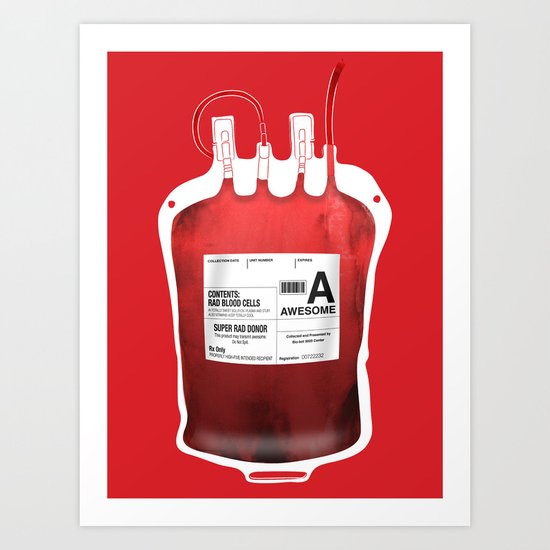 My Blood Type is A, for Awesome! *Classic* Art Print