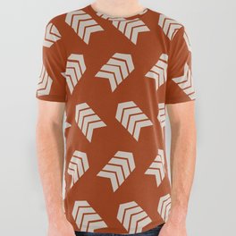 Double side arrow pattern 8 All Over Graphic Tee