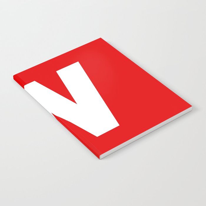 letter W (White & Red) Notebook