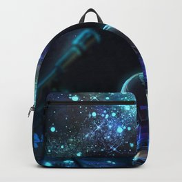 Starry(Undertale)night Backpack | Telescope, Flowers, Surrealism, Undertale, Night, Aerosol, Painting, Abstract, Illustration, Stars 