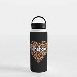 Esthetician Leopard pattern Heart Leo Esthetician Water Bottle