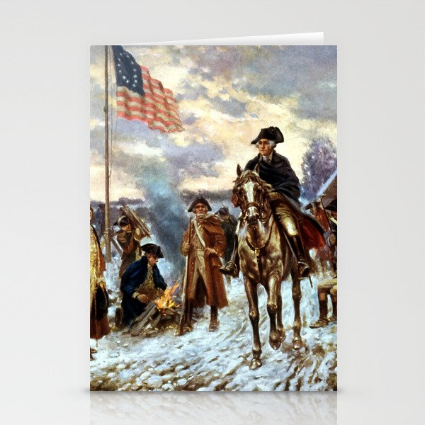 Washington At Valley Forge Stationery Cards By Warishellstore