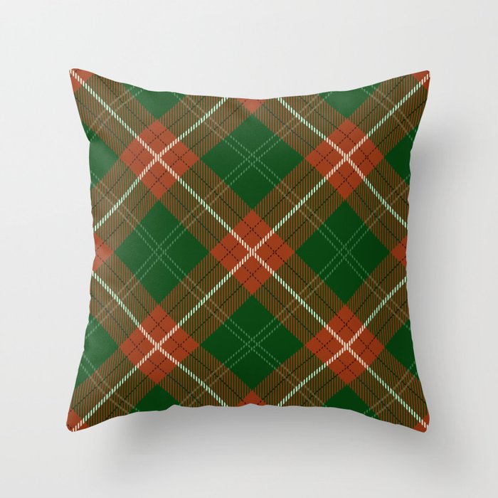  Christmas Tartan Plaid Throw Pillow