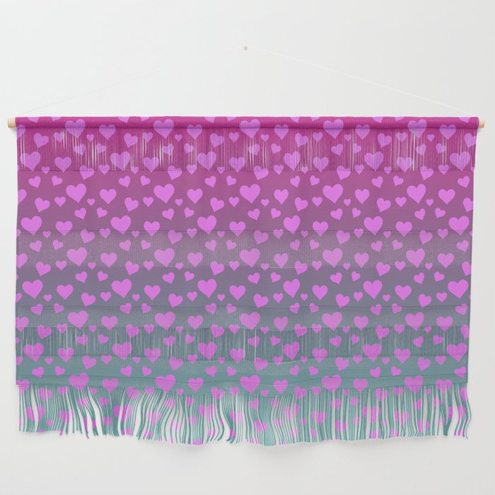 Brilliant Pink Hearts Collection Wall Hanging