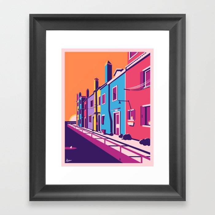 Visit Burano Framed Art Print