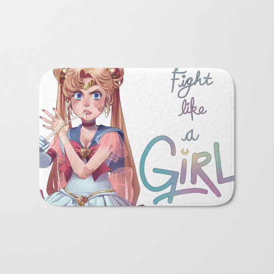 Fight Like A Girl Bath Mat