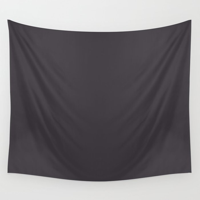 Dark Gray Solid Color Pantone Phantom 19-4205 TCX Shades of Black Hues Wall Tapestry